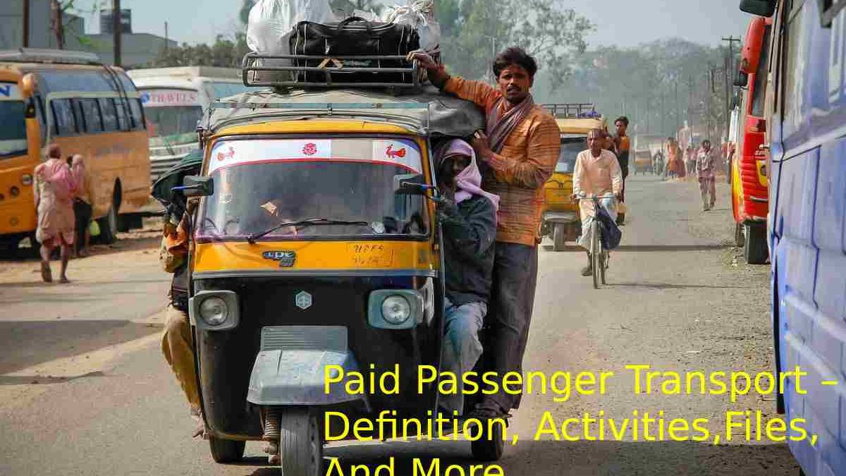 Paid Passenger Transport – Definition, Activities, Files, And More