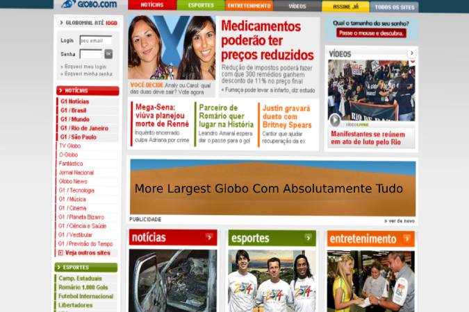 More Largest Globo Com Absolutamente Tudo