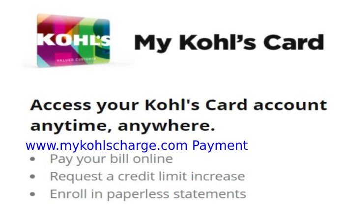 www.mykohlscharge.com Payment