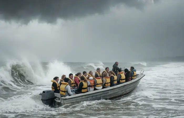 passengers-seated-low-in-severe-boating-weather