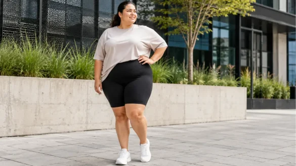 plus size biker shorts